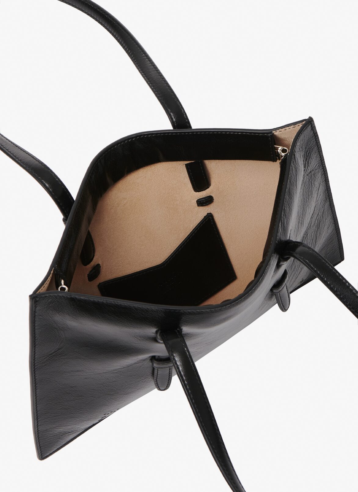 Flat Mina tote bag Small ALAÏA BLACK FLAT MINA TOTE BAG SMALL